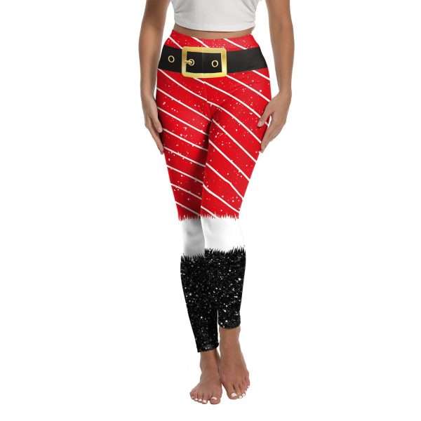 Christmas Female Gym Pants Digital Printing Sports Yoga Pants - Image 6