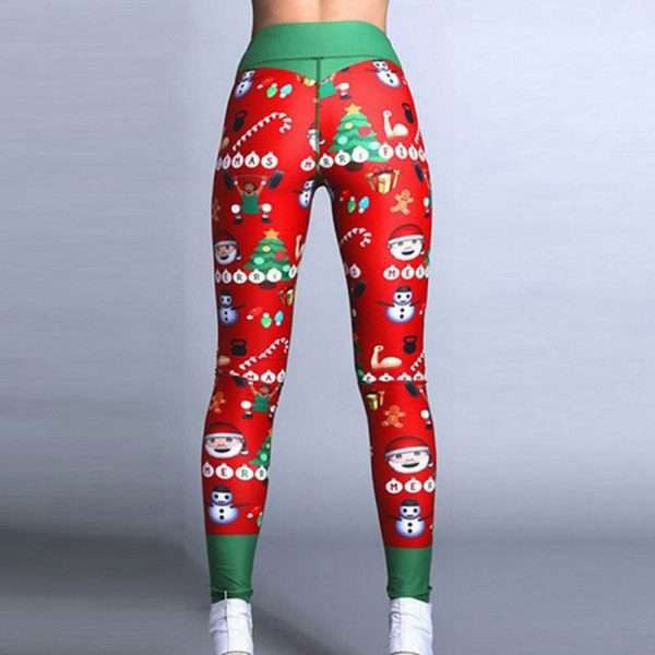 Sports Digital Printing Leggings Christmas High Waist Hip Lift - Image 4