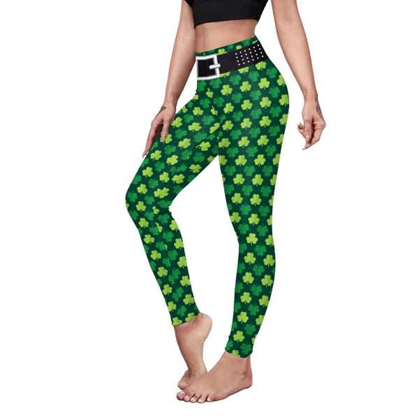 Saint Patrick's Day Costume Digital Printed With Hip Lifting Fitness Pants - Image 2