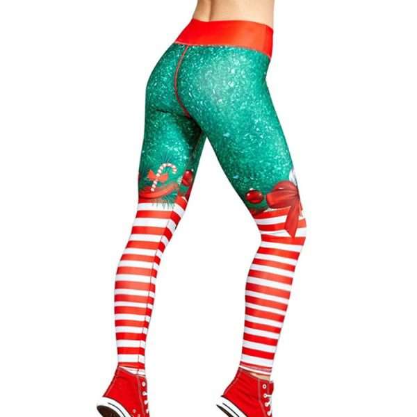 Sports Digital Printing Leggings Christmas High Waist Hip Lift - Image 3