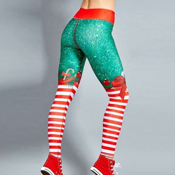 Sports Digital Printing Leggings Christmas High Waist Hip Lift - Image 2